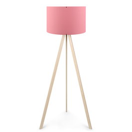 Opviq Lámpara de Pie AYD-1519 Rosa y Roble